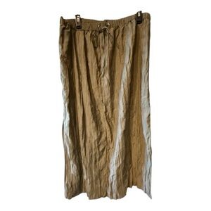 J CREW Elegant Crinkled Tan Women's Skirt, L